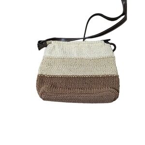 Liz Claiborne Sak Tan cream Crossbody Purse‎
